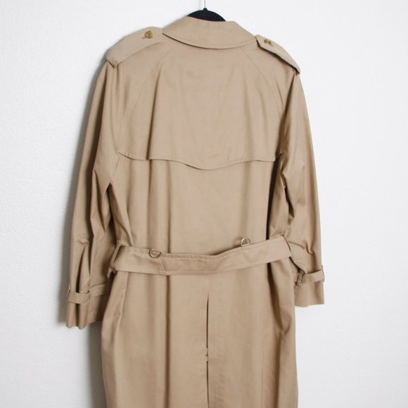 Burberry Vintage Double Breasted Trench Coat Nova Check Lining 54 Short Men's - Picture 13 of 14